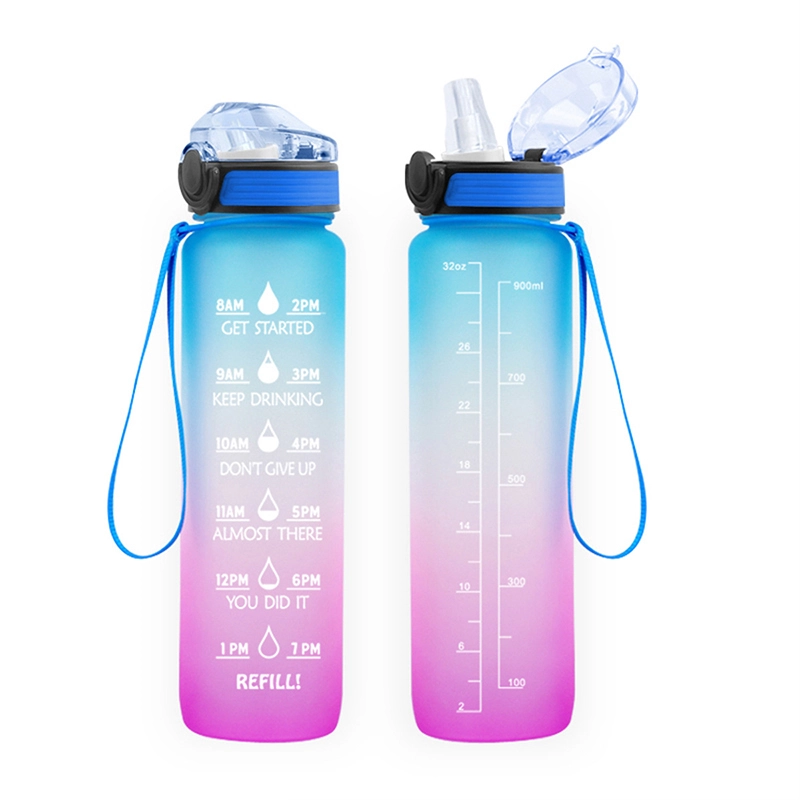 With Straw Strainer Sport Plastic Bottles